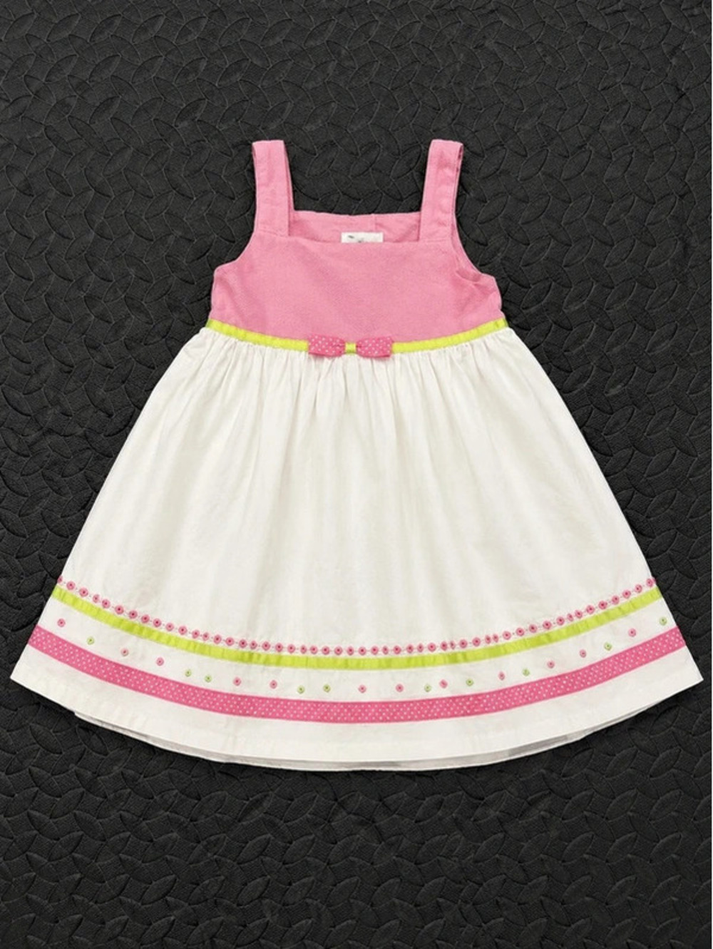 Vintage Goodlad of Philadelphia Girls Pink White Dress 4T